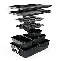 Algopix Similar Product 4 - NutriChef 8Piece Stackable Nonstick