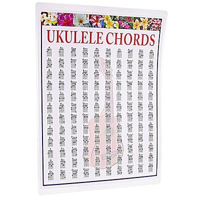 Rainbow Ukulele Fretboard Chord Charts - 11 by 17 and Letter Size