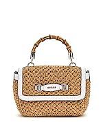 Algopix Similar Product 17 - GUESS Siria Straw Top Handle Bag