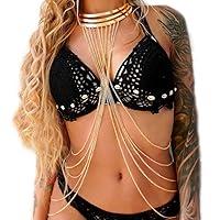 Algopix Similar Product 8 - Nicute Body Chain Necklace Gold