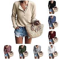 Algopix Similar Product 12 - Waffle Knit Tops for Women 2024 Fall