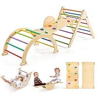 Algopix Similar Product 5 - Pikler Triangle Set  Wooden Toddler