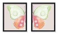 Algopix Similar Product 9 - Monem Art 2Piece Pastel Butterfly