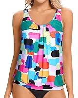 Algopix Similar Product 3 - Yonique Womens Blouson Tankini Top No