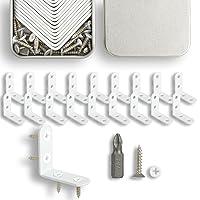 Algopix Similar Product 14 - Oufiin 18Pcs White L Bracket  72 Pcs