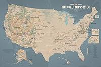 Algopix Similar Product 2 - US National Trails System Map 24x36