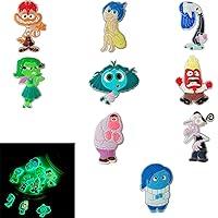 Algopix Similar Product 2 - 9Pcs Luminous Inside Out 2 Croc Charms