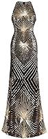 Algopix Similar Product 13 - Angelfashions Womens Gold Sequin Art