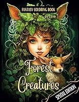 Algopix Similar Product 14 - Fantasy Coloring Book Forest Creatures
