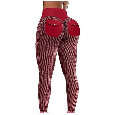 Women's Fleece Lined Leggings Thermal High Waist Tummy Control Yoga Pants  Winter Slimming Workout Running Pants