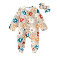 Algopix Similar Product 10 - Newborn Footie Romper With Headband