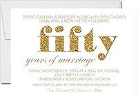 Algopix Similar Product 10 - 50th Wedding Anniversary Invitations