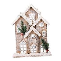 Algopix Similar Product 2 - WOONEKY 1 Pc Christmas Snow Log Cabin