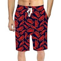 Algopix Similar Product 17 - Soophiea Mens Pajama Shorts Lobster