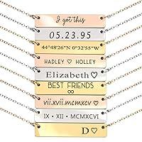 Algopix Similar Product 1 - Customizable Engraved Necklaces for Mom