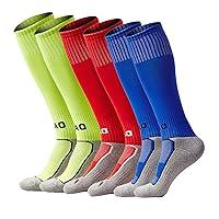 Algopix Similar Product 10 - xikun Kids Soccer Socks Boys Girls Knee