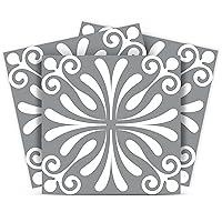 Algopix Similar Product 11 - Mi Alma Black and White Tile Stickers