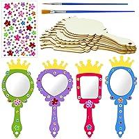 Algopix Similar Product 3 - CZWESTC 12 Pack Wooden Mirror Craft