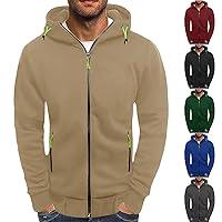 Algopix Similar Product 12 - SUNYUAN Mens Drawstring Zip Fleece