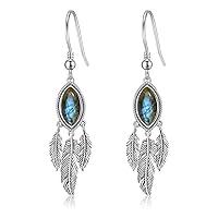 Algopix Similar Product 14 - AVECON Labradorite Feather Dangle