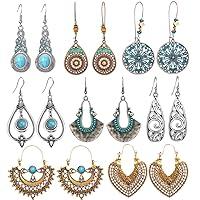 Algopix Similar Product 7 - 8 Pairs Vintage Drop Dangle Earrings