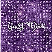 Algopix Similar Product 11 - Purple and Silver Diamond Glitter Guest