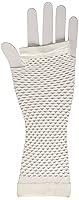 Algopix Similar Product 16 - White Fishnet Long Gloves One Size 