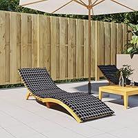 Algopix Similar Product 19 - YELWHI Sun Lounger Cushion Black Check