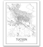 Algopix Similar Product 4 - Tucson Poster Map of Tucson Map City