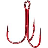 Algopix Similar Product 9 - Red Fishing Treble Hooks High Carbon