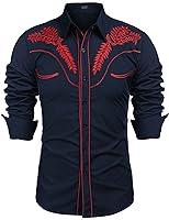 Algopix Similar Product 15 - COOFANDY Mens Shirt Western Cowboy