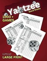 Algopix Similar Product 3 - YATZEE SCORE PADS Easy To Read And