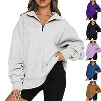 Algopix Similar Product 5 - Quarter Zip Sweatshirt Women Trendy Y2k