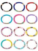 Algopix Similar Product 19 - Cooluckday Heishi Surfer Bracelets for