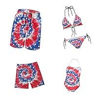 Algopix Similar Product 6 - POLERO Patriotic Family Swimsuit