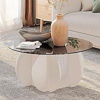 Algopix Similar Product 20 - Modern Round Coffee Table with Wood