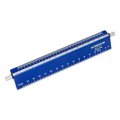 12 Inch / 30 cm Assorted Color Aluminum Ruler in Inch and CM Scale