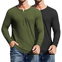 Algopix Similar Product 9 - COOFANDY Mens 2 Pack Henley Shirts