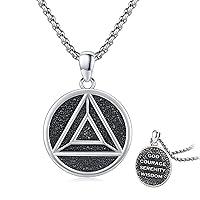 Algopix Similar Product 11 - TRISHULA Alcoholics Anonymous Necklace