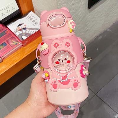 Kawaii Cute Pink Water Bottle For Kids And Adults