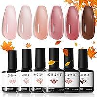 Algopix Similar Product 6 - modelones Gel Nail Polish Set 6 Colors