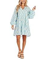 Algopix Similar Product 7 - Mud Pie Women's Vicky Tunic Dress Blue