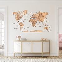 Algopix Similar Product 1 - ENJOY THE WOOD 3D Wood World Map Wall