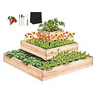 Algopix Similar Product 17 - VEVOR 3 Tier Raised Garden Bed Wood