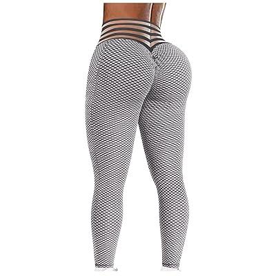 Women's Honeycomb Scrunch Butt Leggings Butt Lifting Textured Tights Tummy  Control High Waisted Yoga Jogger Pants 