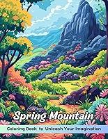 Algopix Similar Product 4 - Spring Mountain Coloring Book Spring