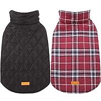 Algopix Similar Product 4 - Kuoser Warm Dog Coat Reversible Jacket