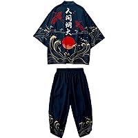 Algopix Similar Product 6 - DOSLAVIDA Mens Japanese Kimono Jacket