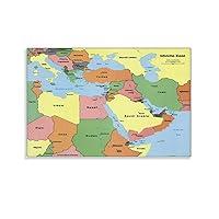 Algopix Similar Product 6 - CIA Map of Saudi Arabia Iraq Syria