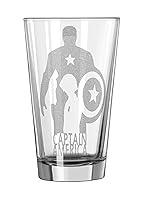 Algopix Similar Product 18 - Captain America Silhouette Pint Glass